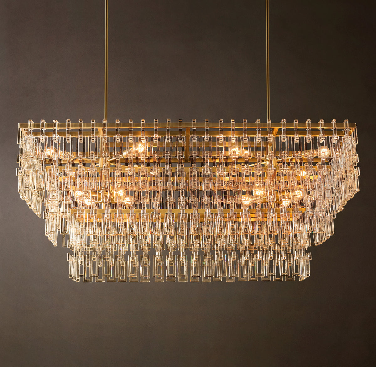 Artisan Marignan Tiered Rectangular Chandelier, alternate view